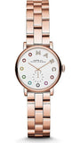 Marc Jacobs Baker Dexter White Dial Rose Gold Steel Strap Watch for Women - MBM3443