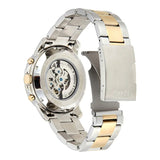 Fossil Grant Sport Automatic Skeleton Blue Dial Two Tone Steel Strap Watch for Men - ME3141