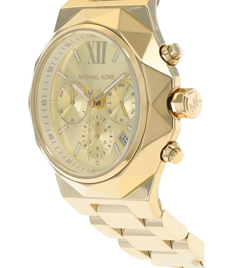 Michael Kors Raquel Analog Gold Dial Gold Steel Strap Watch For Women - MK4690