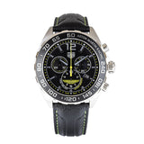 Tag Heuer Formula 1 Aston Martin Black Dial Black Leather Strap Watch for Men - CAZ101P.FC8245