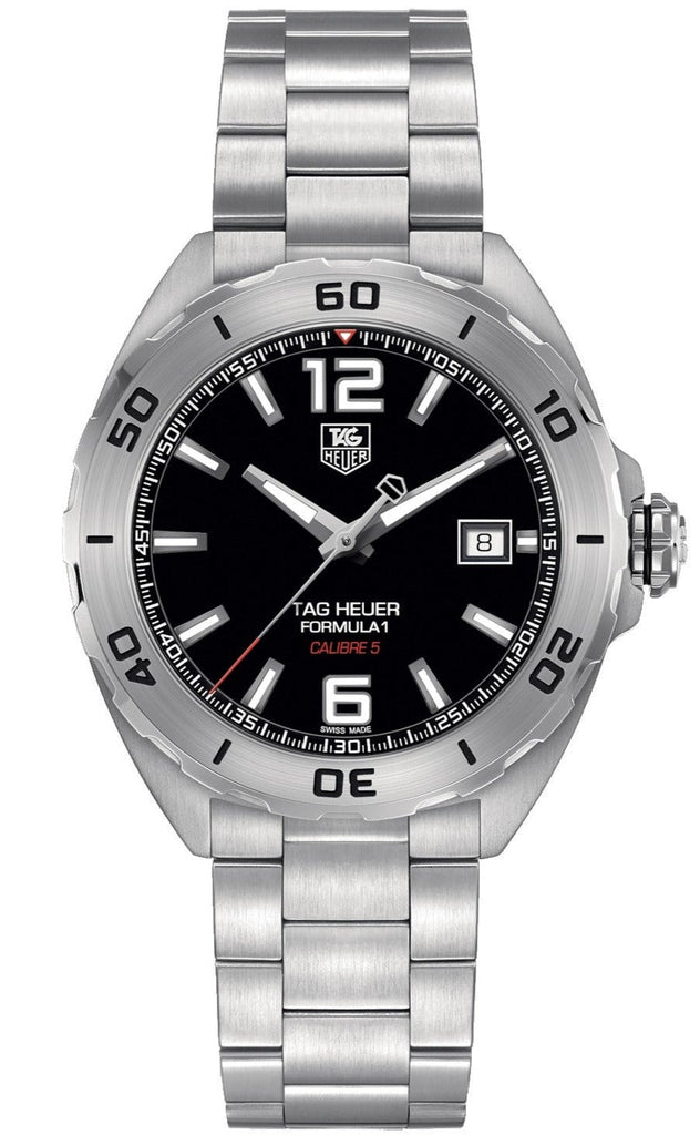 Tag Heuer Formula 1 Automatic Black Dial Silver Steel Strap Watch for Men - WAZ2113.BA0875