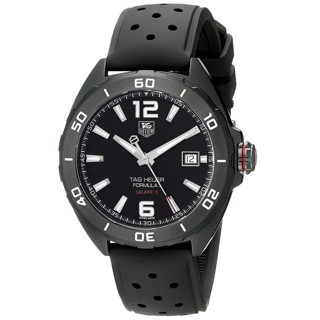 Tag Heuer Formula 1 Automatic Black Dial Black Rubber Strap Watch for Men - WAZ2115.FT8023
