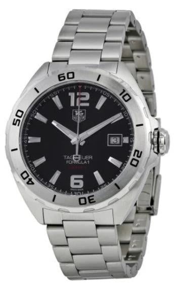 Tag Heuer Formula 1 Automatic Black Dial Silver Steel Strap Watch for Men - WAZ2113.BA0875