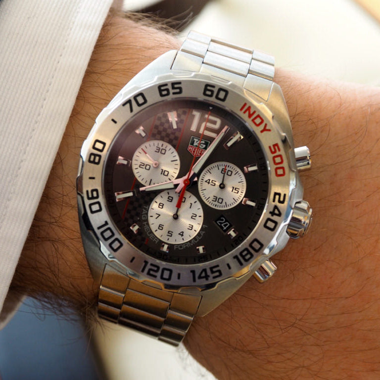 Tag Heuer Formula 1 Chronograph Grey Dial Silver Steel Strap Watch for Men - CAZ1114.BA0877