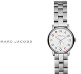 Marc Jacobs Baker Dexter White Dial Silver Steel Strap Watch for Women - MBM3423
