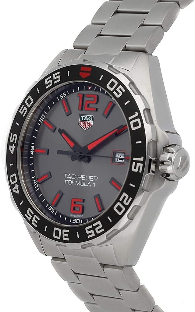 Tag Heuer Formula 1 Quartz Anthracite Dial Silver Steel Strap Watch for Men - WAZ1018.BA0842