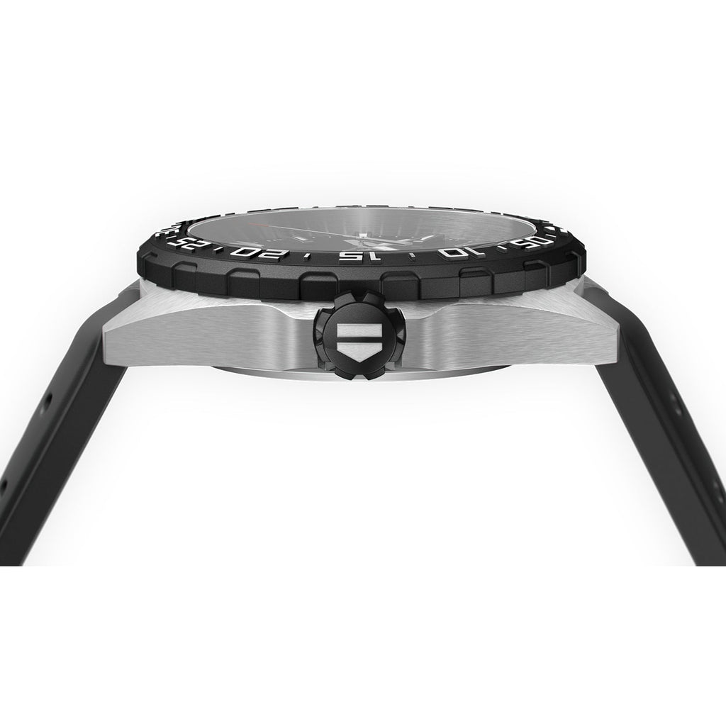 Tag Heuer Formula 1 Quartz Black Dial Black Rubber Strap Watch for Men - WAZ1110.FT8023