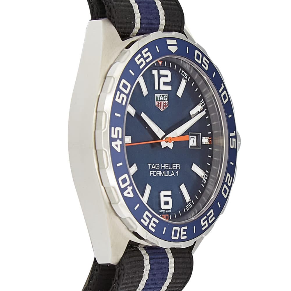 Tag Heuer Formula 1 Quartz Blue Dial Two Tone NATO Strap Watch for Men - WAZ1010.FC8197