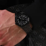 Guess Asset Quartz Black Dial Black Steel Strap Watch For Men - GW0575G3
