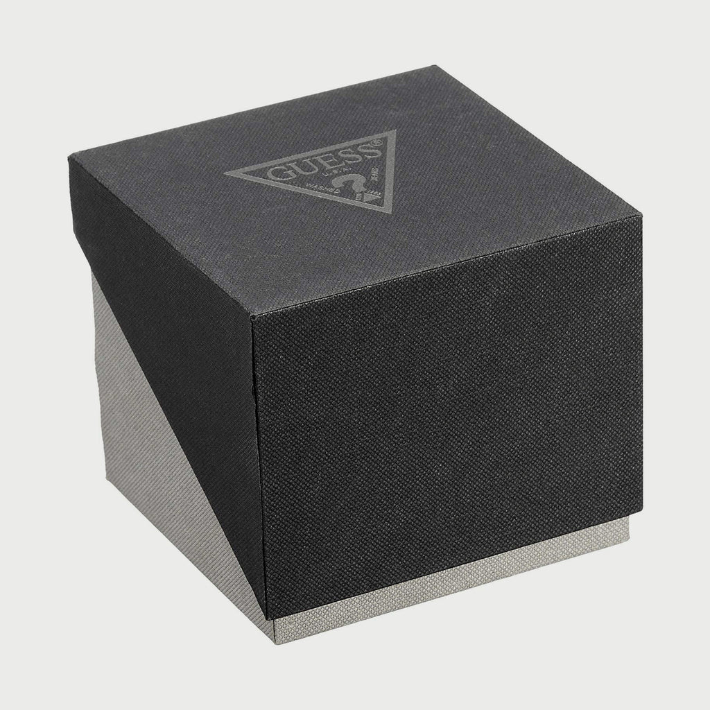 Guess Chelsea Crystals Black Dial Gold Mesh Bracelet Watch For Women - W0647L8