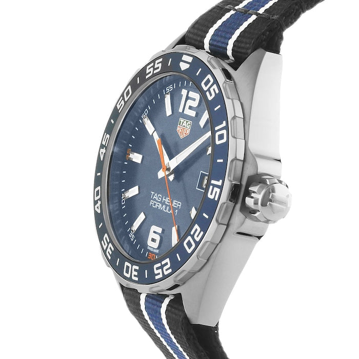 Tag Heuer Formula 1 Quartz Blue Dial Two Tone NATO Strap Watch for Men - WAZ1010.FC8197