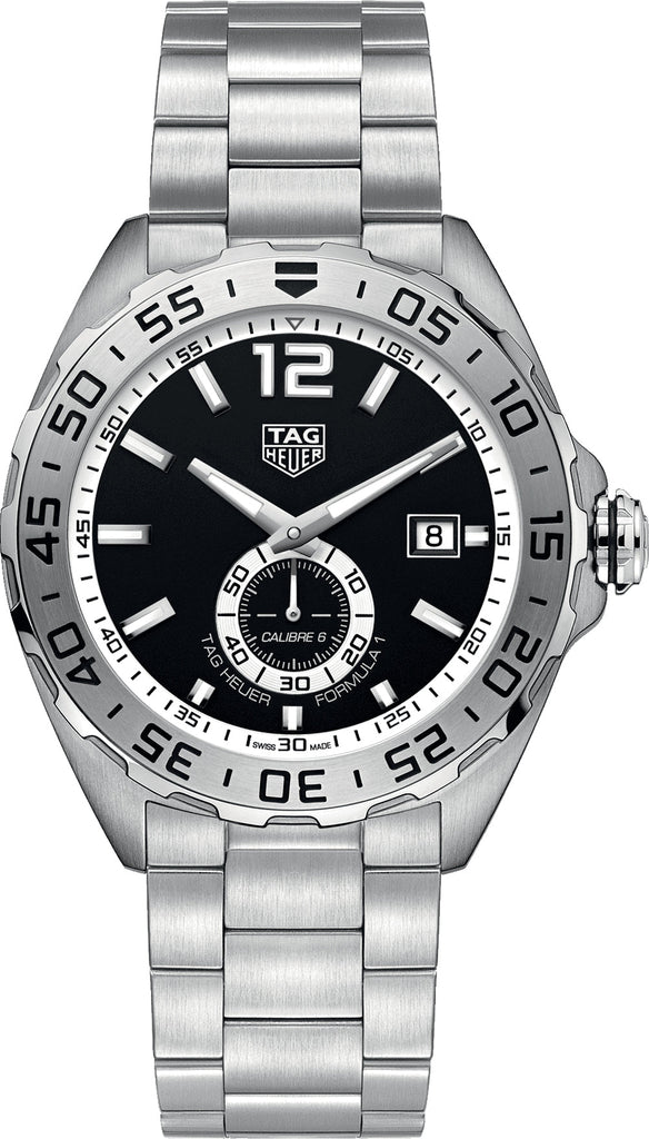 Tag Heuer Formula 1 Automatic Black Dial Silver Steel Strap Watch for Men - WAZ2012.BA0842