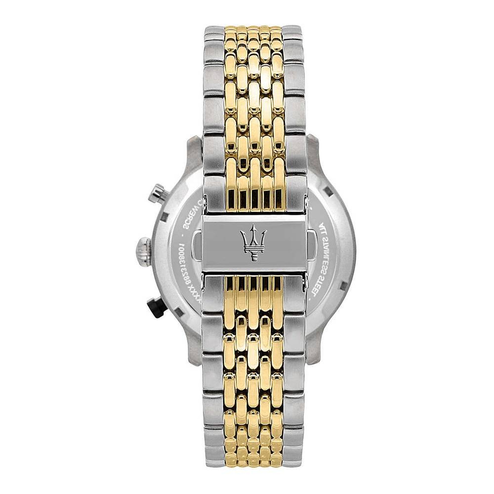 Maserati Legend Chronograph 42mm Brown Dial Two Tone Steel Strap Watch For Men - R8873638003