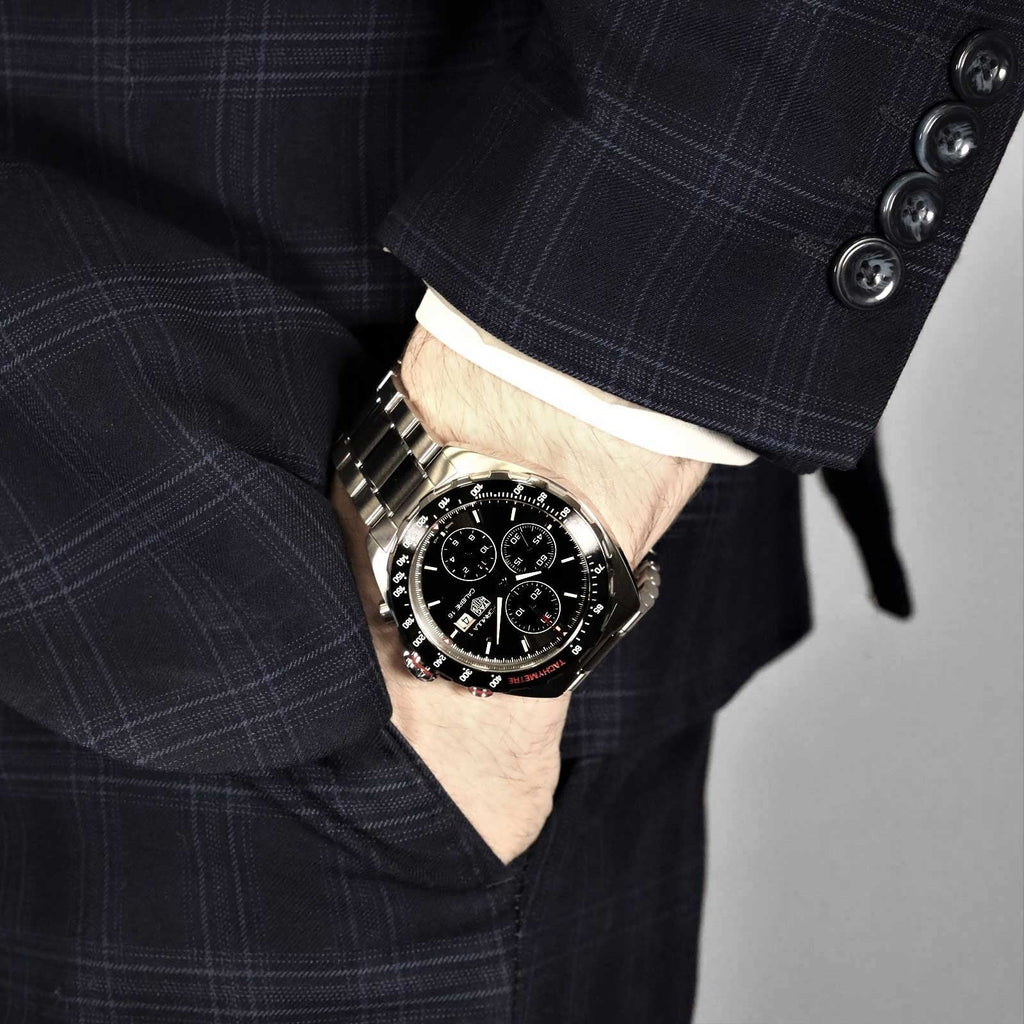 Tag Heuer Formula 1 Automatic Chronograph Grey Dial Two Tone Strap Watch for Men - CAZ2012.BA0970