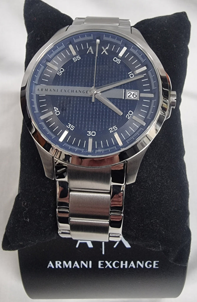 Silver Armani Exchange wristwatch.