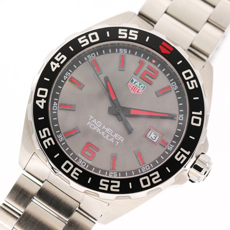 Tag Heuer Formula 1 Quartz Anthracite Dial Silver Steel Strap Watch for Men - WAZ1018.BA0842