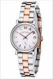 Marc Jacobs Baker White Dial Two Tone Steel Strap Watch for Women - MBM3331