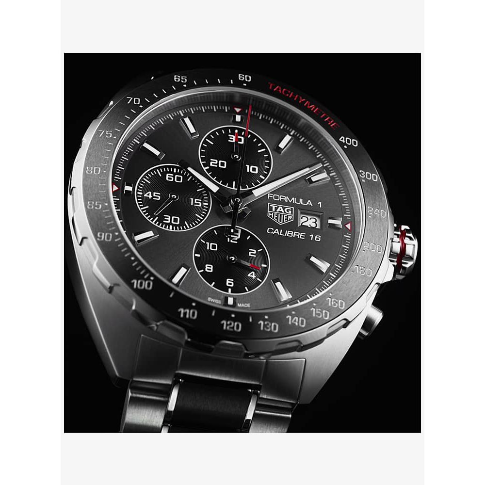 Tag Heuer Formula 1 Automatic Chronograph Grey Dial Two Tone Strap Watch for Men - CAZ2012.BA0970