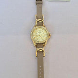 Fossil Riley White Dial Beige Leather Strap Watch for Women - ES3465