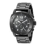 Fossil Machine Chronograph Black Dial Black Steel Strap Watch for Men - FS4927