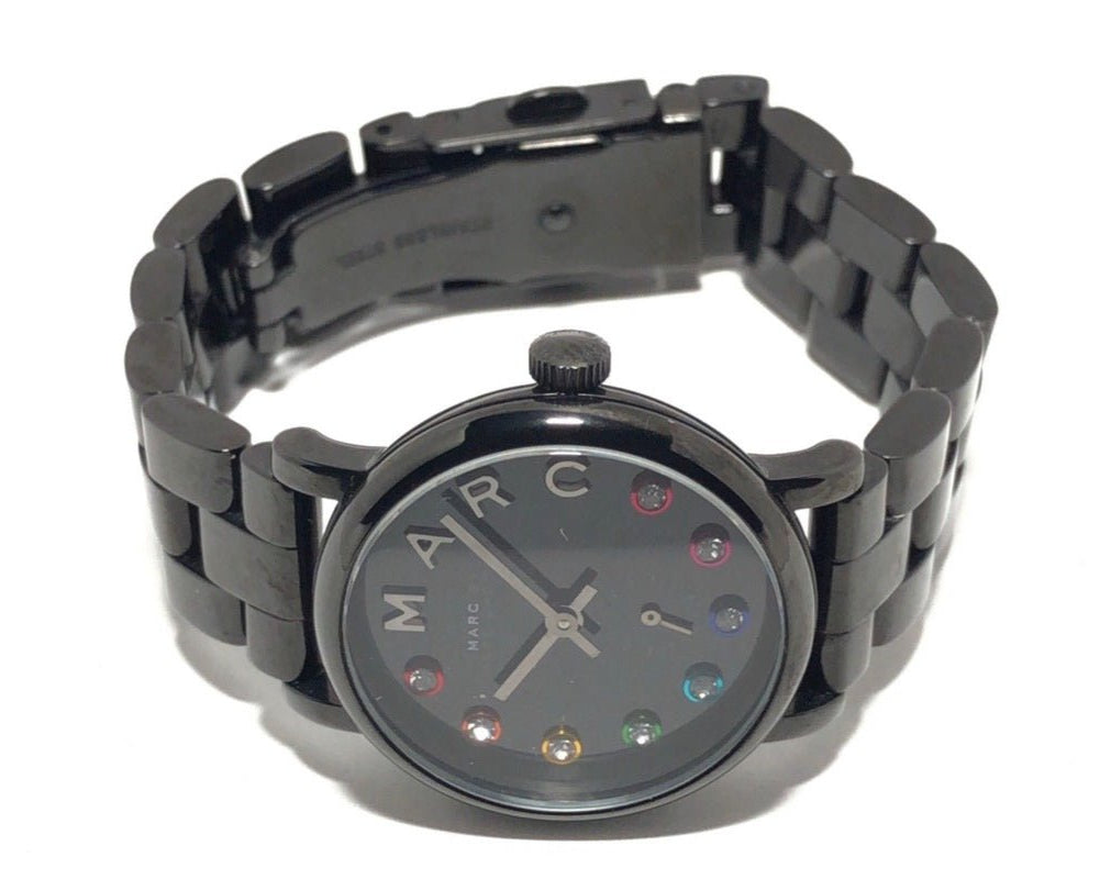 Marc Jacobs Baker Black Dial Black Steel Strap Watch for Women - MBM3425
