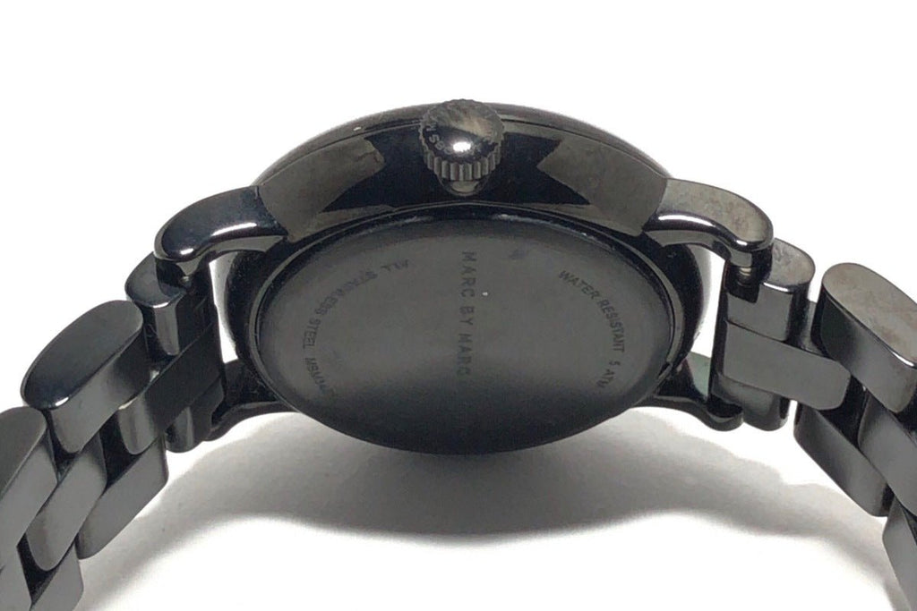 Marc Jacobs Baker Black Dial Black Steel Strap Watch for Women - MBM3425