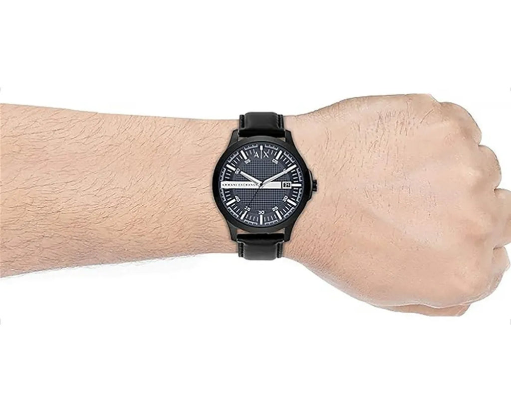 Black watch on wrist