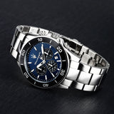 Maserati Competizione Chronograph Blue Dial Silver Steel Strap Watch For Men - R8873600009