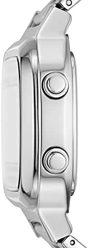 Fossil Retro Digital Silver Dial Silver Steel Strap Watch for Men - FS5844