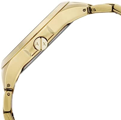 Armani Exchange Hampton Chronograph Gold Dial Gold Steel Strap Watch For Men - AX2415