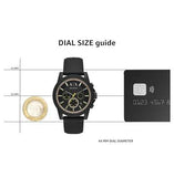 Armani Exchange watch size guide with 44mm dial