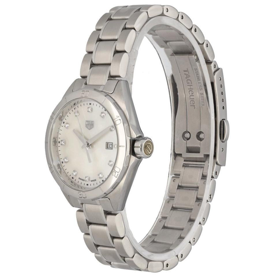 Tag Heuer Formula 1 Diamonds Mother Of Pearl White Dial Silver Steel Strap Watch for Women - WBJ1419.BA0664