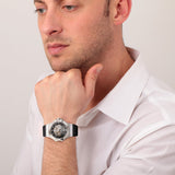 Maserati Potenza Automatic Black Dial Black Leather Strap Watch For Men - R8821108038