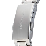 Silver watch clasp with TAGHeuer engraved.