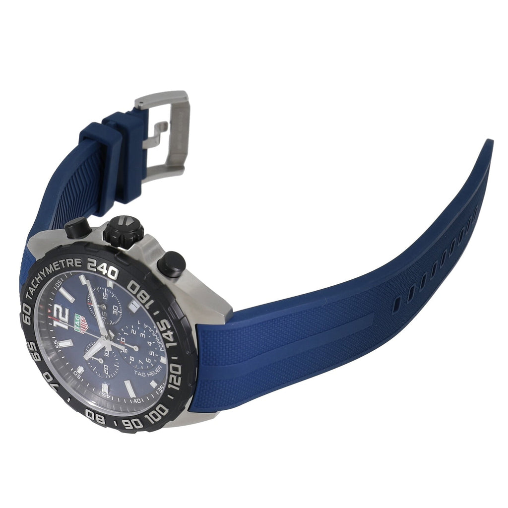 Tag Heuer Formula 1 Chronograph Blue Dial Blue Rubber Strap Watch for Men - CAZ101AV.FT8077
