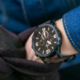 Fossil Nate Chronograph Brown Dial Brown Leather Strap Watch for Men - JR1487