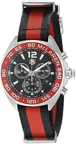 Tag Heuer Formula 1 McLaren Limited Edition Chronograph Black Dial Two Tone NATO Strap Watch for Men - CAZ1112.FC8188