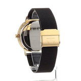 AX gold watch with black strap