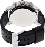 Fossil Nate Chronograph Black Dial Black Leather Strap Watch for Men - JR1436