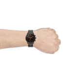 Fossil watch on wrist