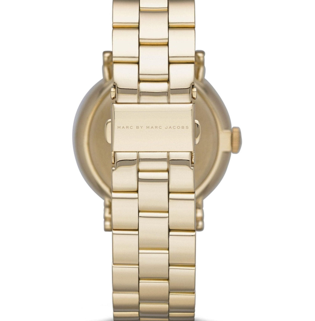 Marc Jacobs Baker Grey Dial Gold Steel Strap Watch for Women - MBM3281