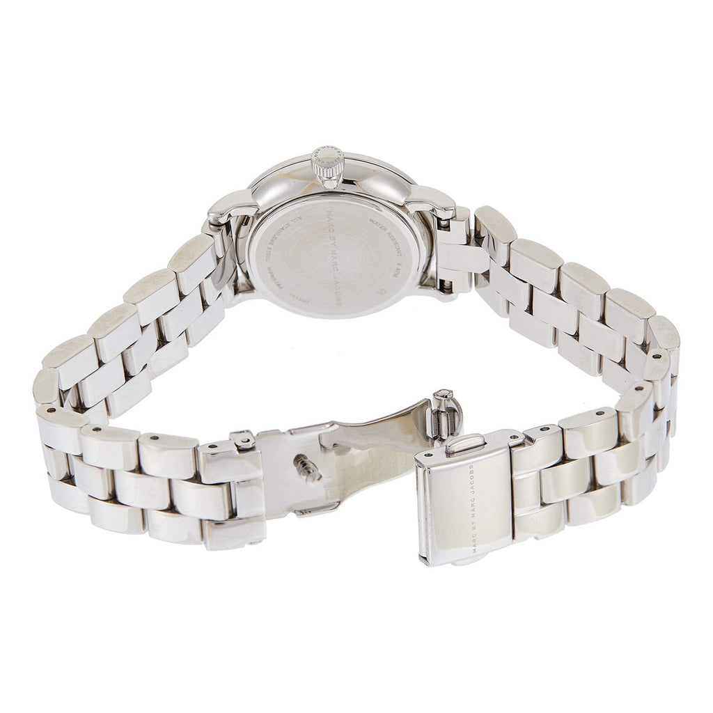 Marc Jacobs Baker Pink Dial Silver Steel Strap Watch for Women - MBM3283