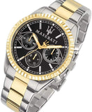 Maserati Competizione Chronograph Black Dial Two Tone Steel Strap Watch For Men - R8853100016