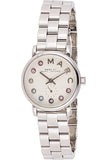 Marc Jacobs Baker Dexter White Dial Silver Steel Strap Watch for Women - MBM3423