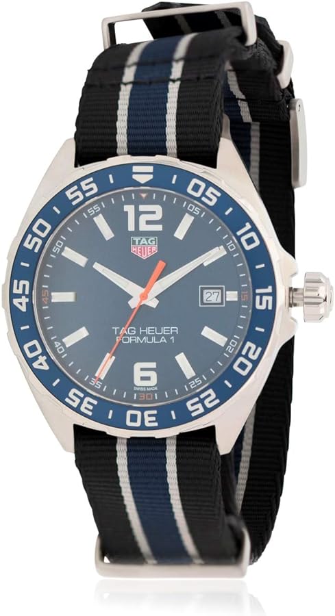Tag Heuer Formula 1 Quartz Blue Dial Two Tone NATO Strap Watch for Men - WAZ1010.FC8197