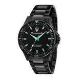 Maserati SFIDA Aqua Edition Analog Black Dial Black Steel Strap Watch For Men - R8853144001