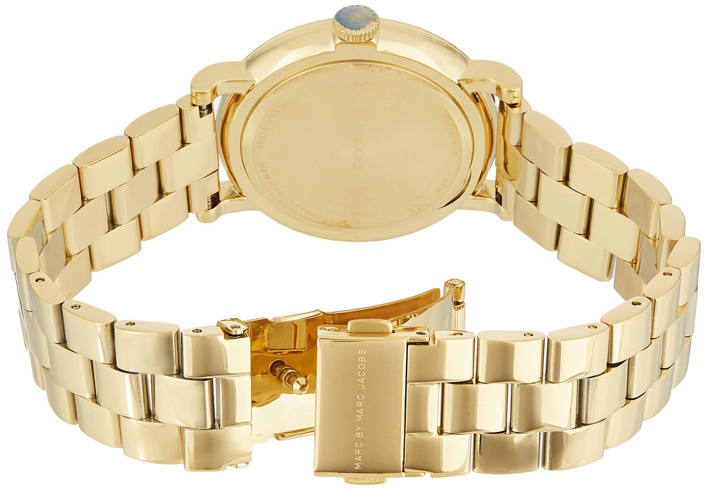 Marc Jacobs Baker Green Dial Gold Steel Strap Watch for Women - MBM3245