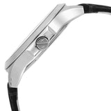 Armani Exchange Hampton Chronograph Black Dial Black Leather Strap Watch For Men - AX2101