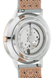 Fossil Vintage Muse Automatic Skeleton White Dial Grey Leather Strap Watch for Women - ME3131