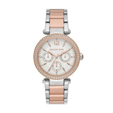 Michael Kors Parker White Dial Two Tone Steel Strap Watch for Women - MK5820